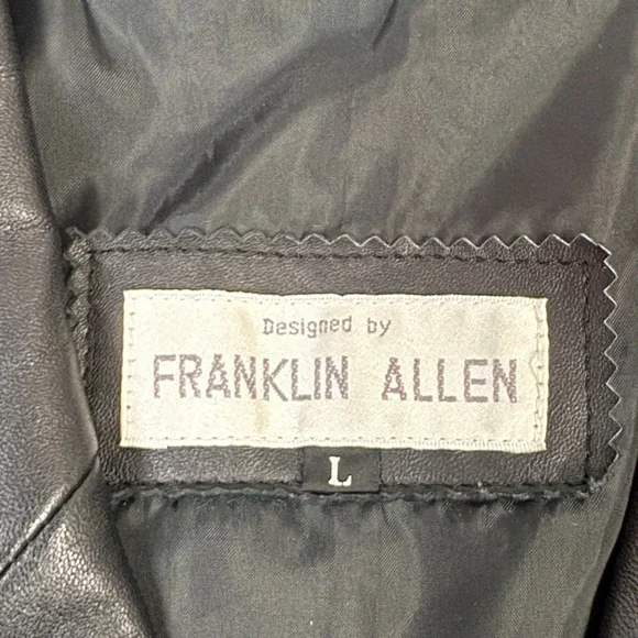 Franklin Allen Women’s Black Genuine Leather Jacket / Blazer – Size L - Picture 3 of 9